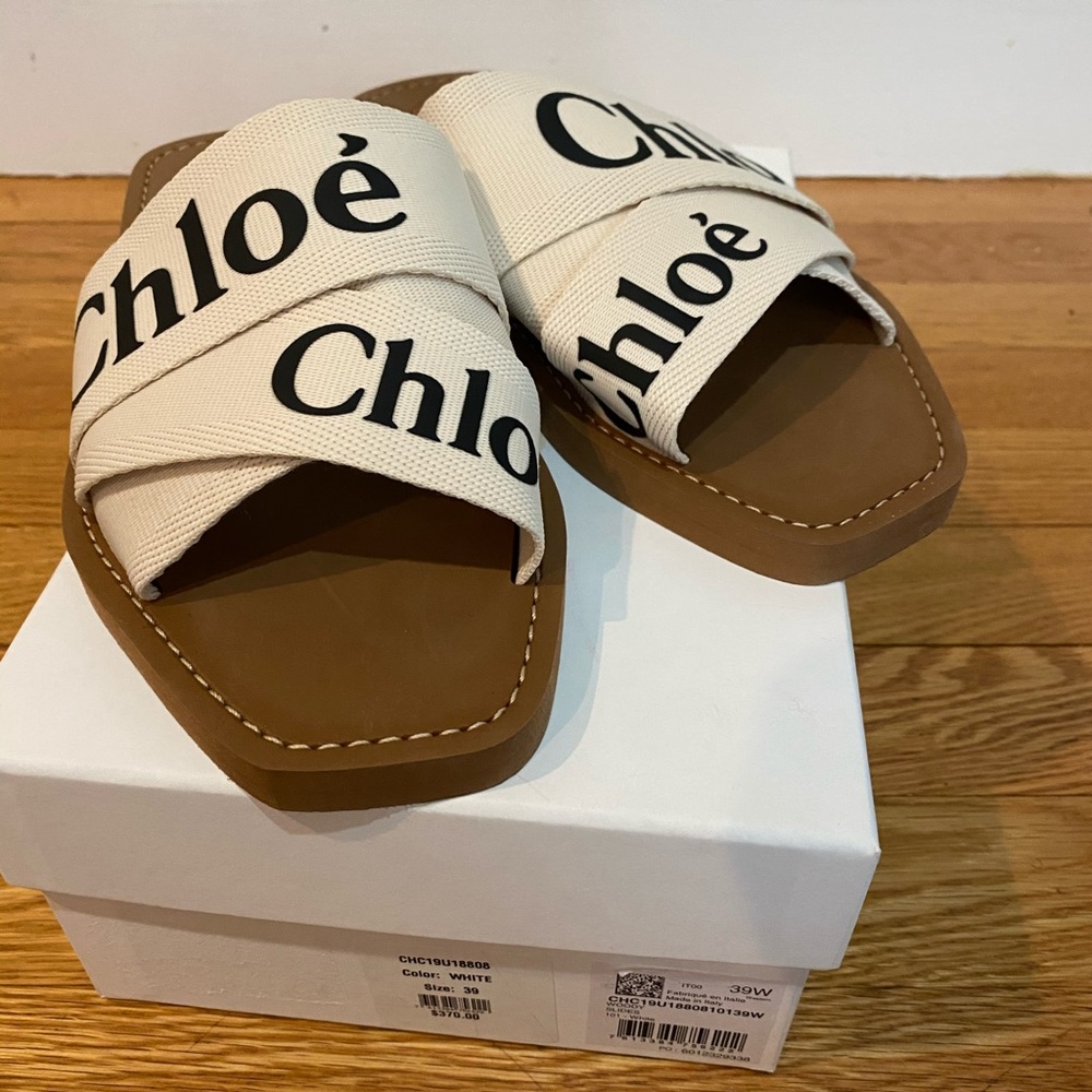 Chloe Woody Logo Sandal